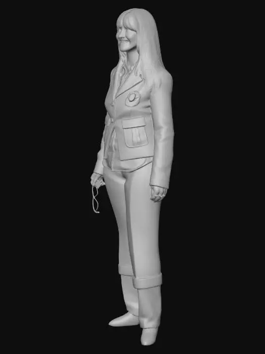 3D model for Professional portrait in brown tweed suit