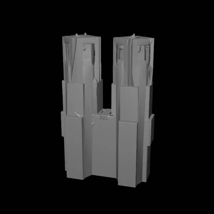 3D model for Twin Towers at Sunset