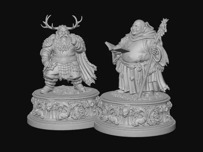 3D model for Nordic King and Monk