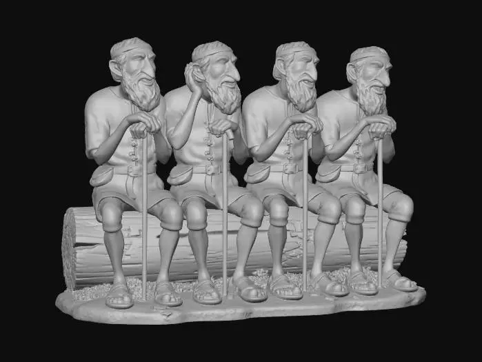 3D model for Quartet of Elders