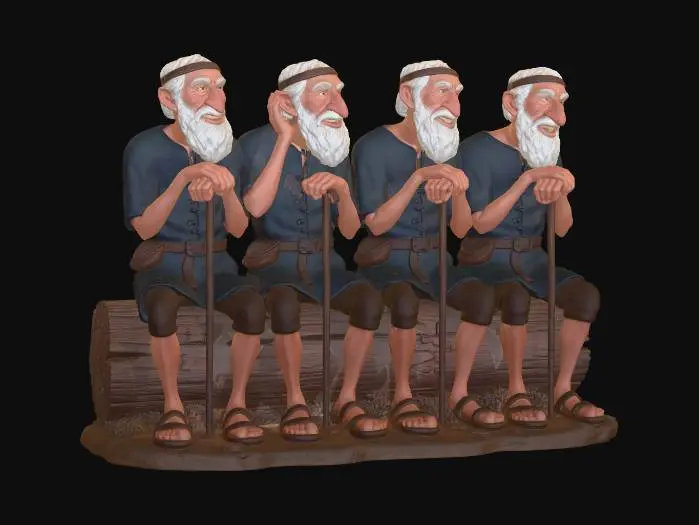 3D model for Quartet of Elders