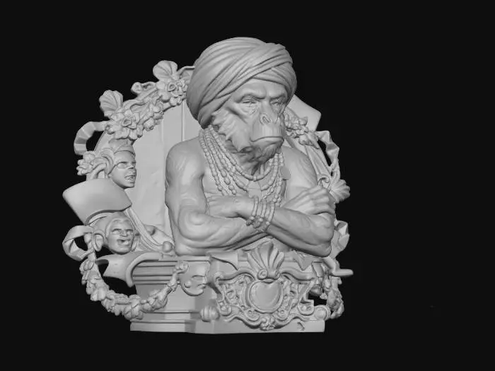 3D model for Turbaned Monkey Sage