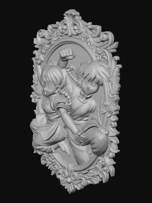 3D model for Dynamic Duo Plaque