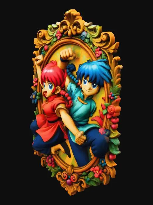 3D model for Dynamic Duo Plaque