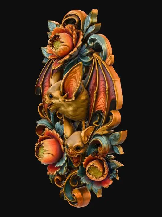 3D model for Enchanted Bats Adorned