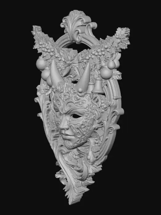 3D model for Mask of Festive Whimsy