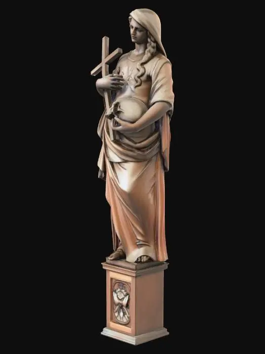 3D model for Saint with Cross and Skull