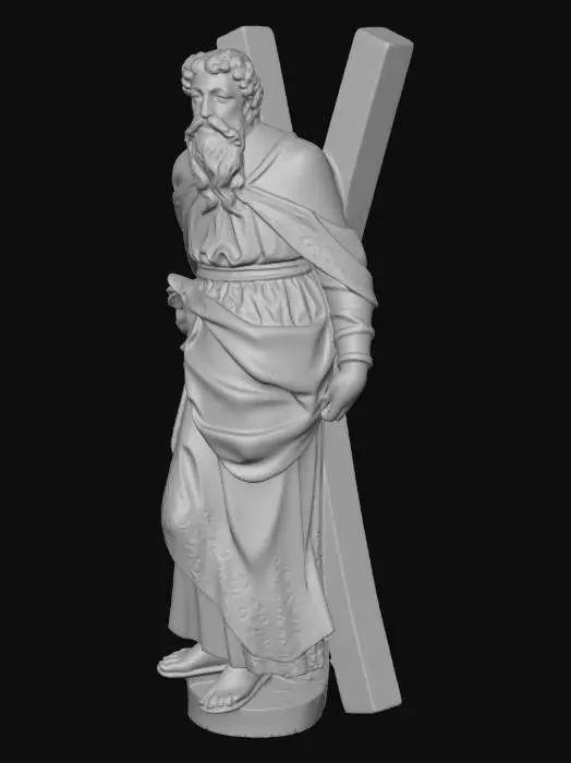 3D model for Saint with Cross Statue