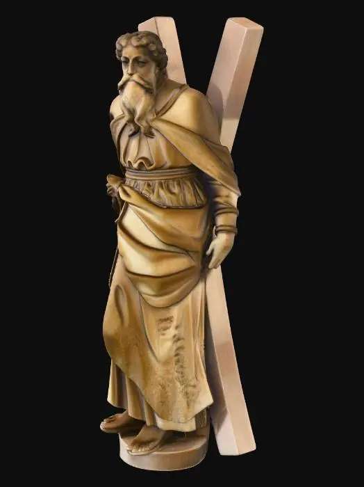 3D model for Saint with Cross Statue