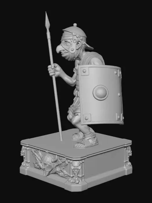 3D model for RomanWoundedGuard