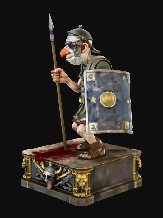 3D model for RomanWoundedGuard