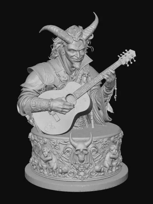 3D model for Baroque Musician2