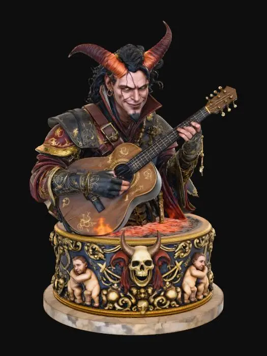 3D model for Baroque Musician2