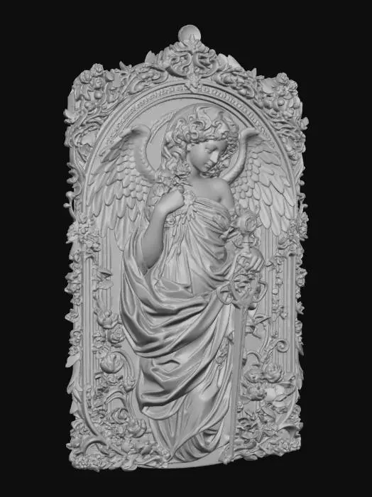 3D model for Angel with Rose