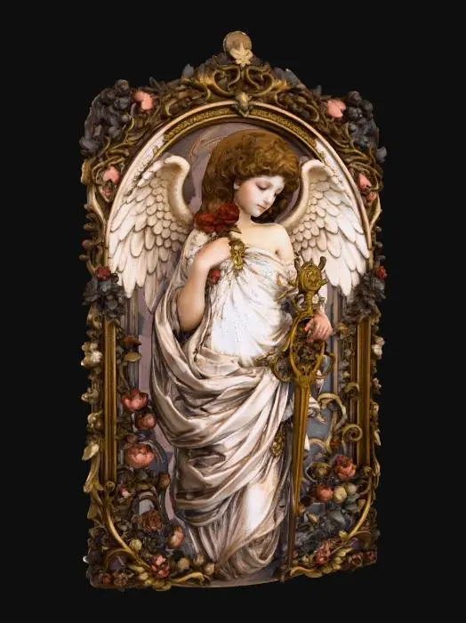 3D model for Angel with Rose