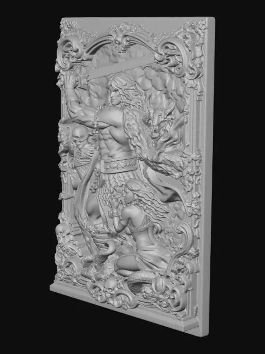 3D model for Barbarian Hero