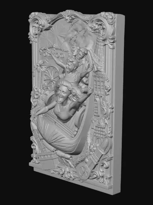 3D model for Hollywood Rollercoaster 1