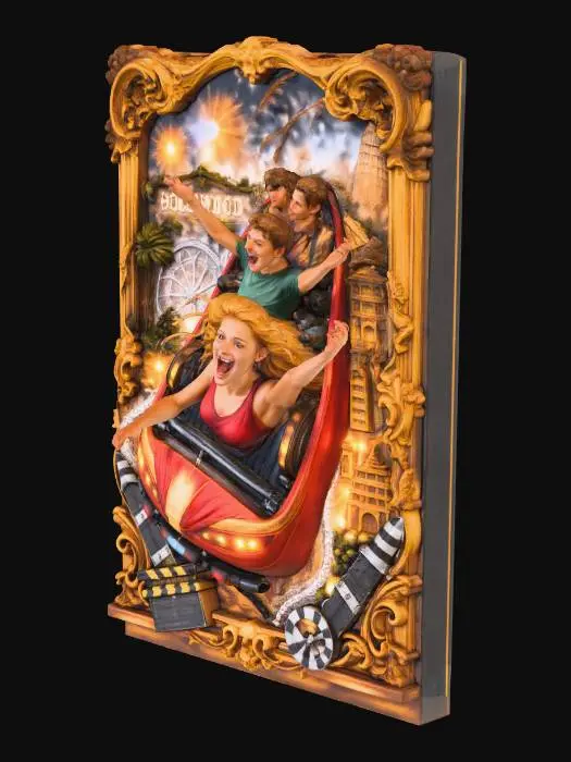 3D model for Hollywood Rollercoaster 1