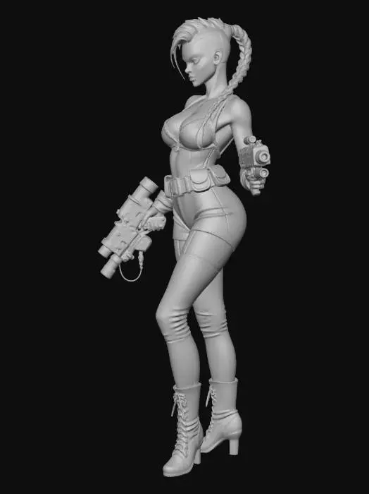 3D model for Woman in Red