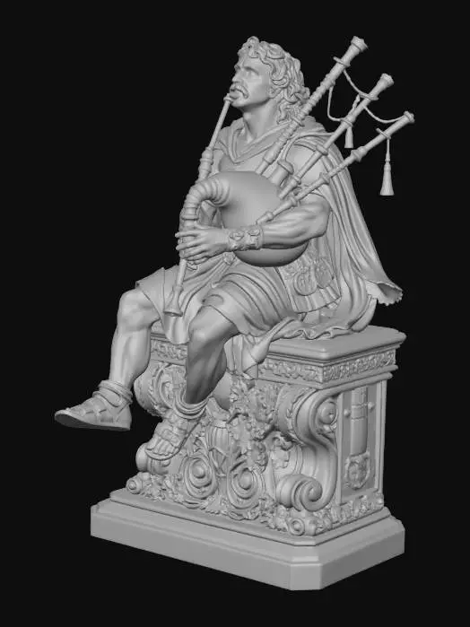 3D model for Bard Playing Pipes