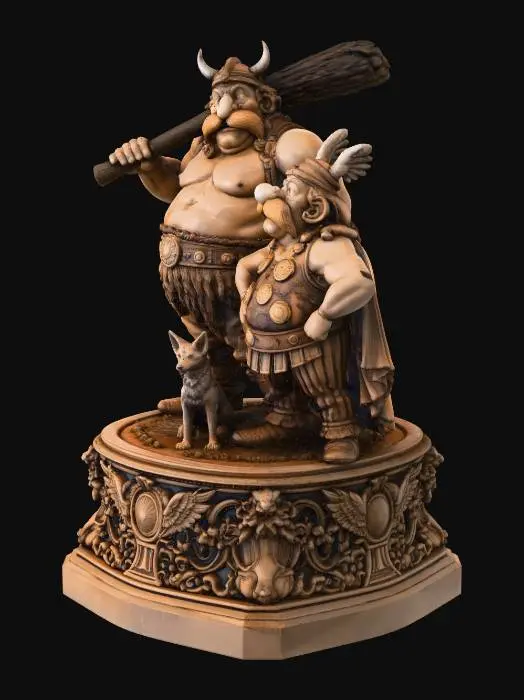 3D model for Gaul Trio Statue