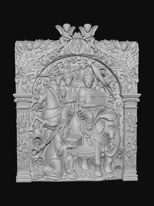 3D model for Adoration of Magi Relief