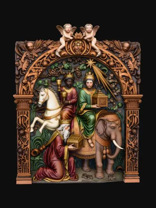 3D model for Adoration of Magi Relief
