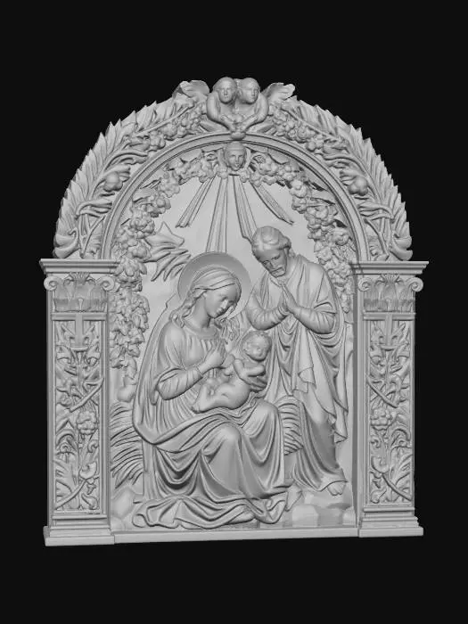 3D model for Nativity Relief
