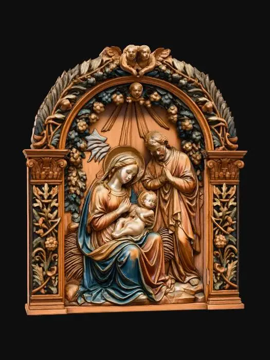 3D model for Nativity Relief