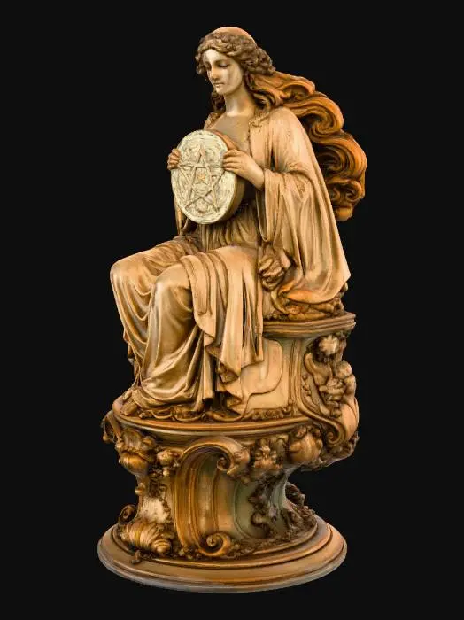 3D model for Seated Goddess with Pentacle