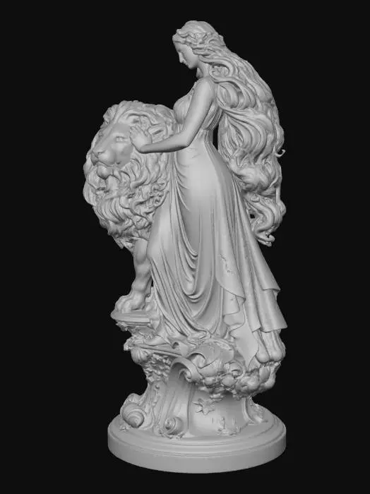 3D model for The Lady and the Lion