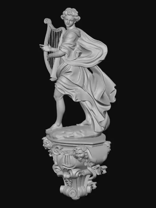 3D model for Harpist on Pedestal
