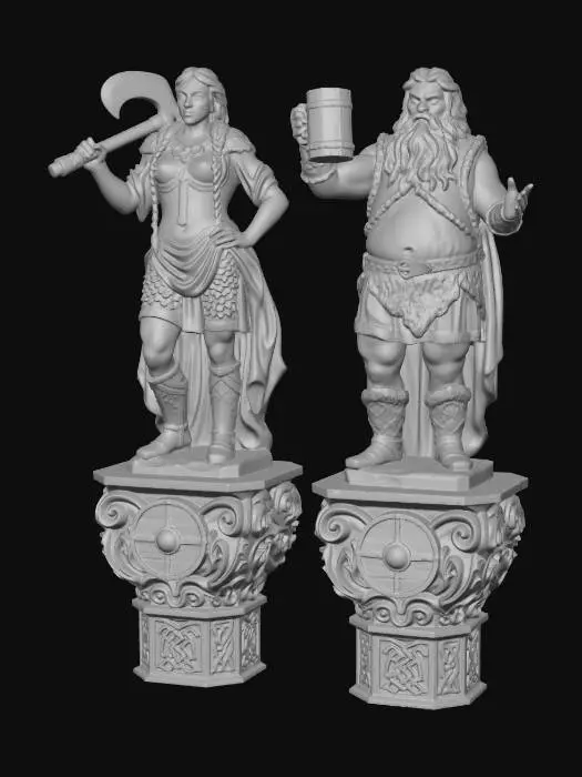 3D model for Valkyrie and Dwarf