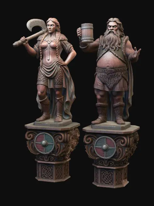 3D model for Valkyrie and Dwarf