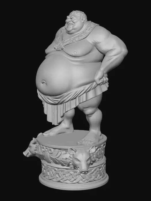 3D model for Laughing Knotwork Buddha