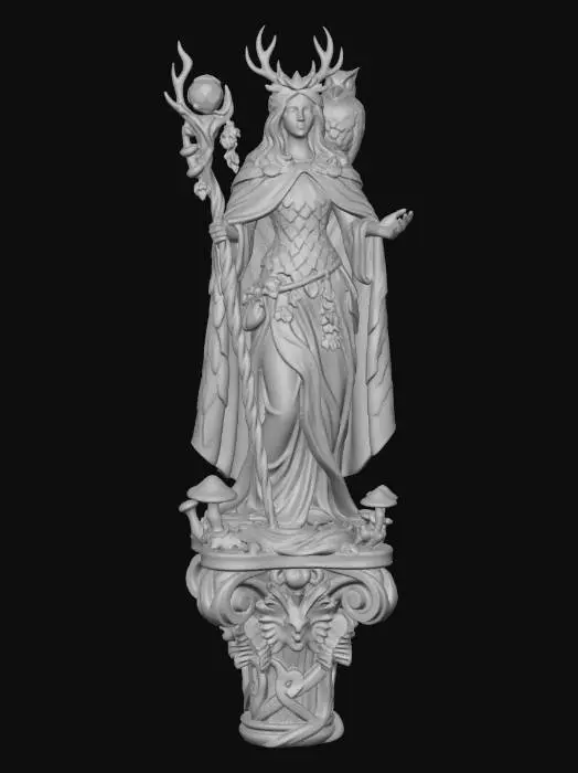3D model for Moonlit Stag Priestess