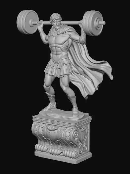 3D model for Hercules Lifting the Barbell