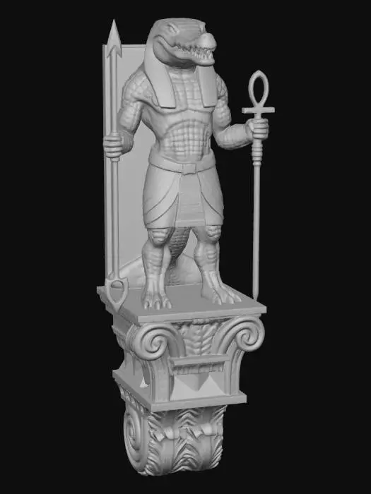 3D model for Crocodile Warrior