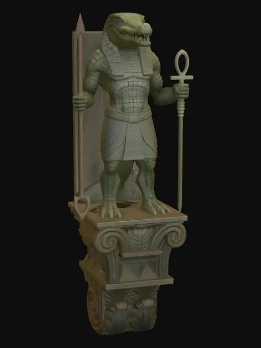 3D model for Crocodile Warrior