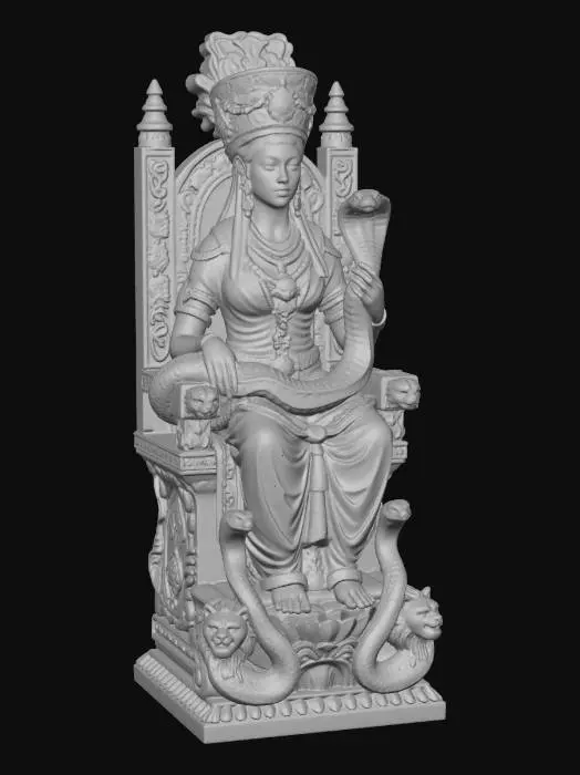 3D model for Goddess on Serpent Throne