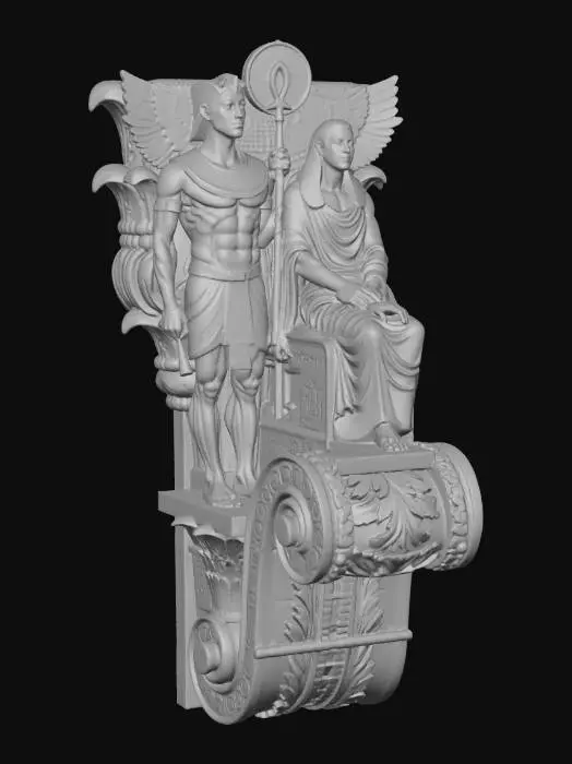 3D model for Royals on a Carved Throne