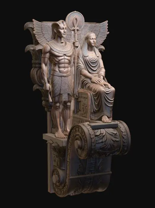 3D model for Royals on a Carved Throne