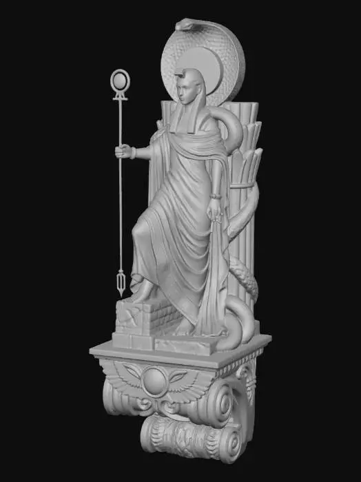 3D model for Gilded Goddess with Serpent