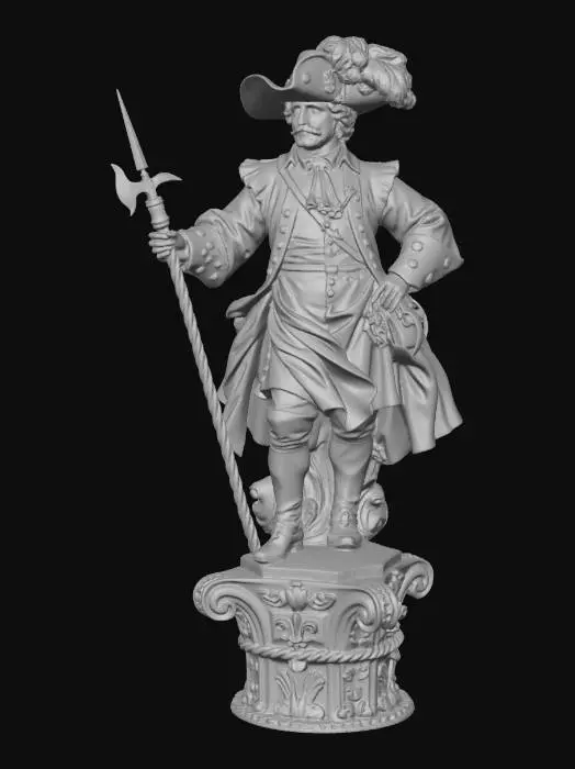 3D model for Musketeer on Pedestal