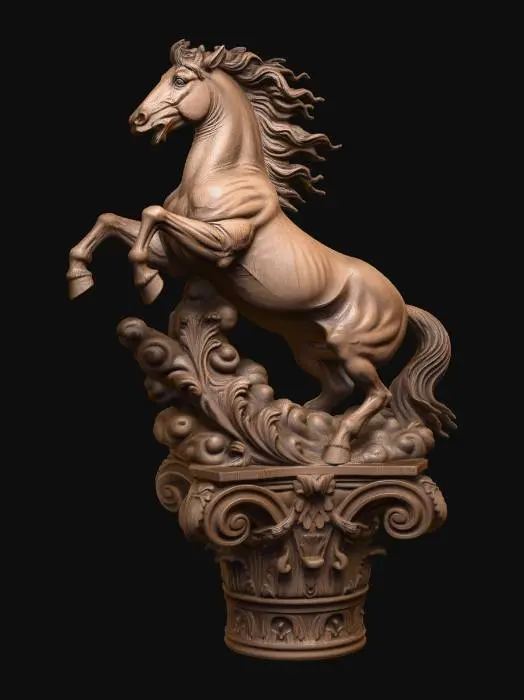3D model for Rearing Stallion