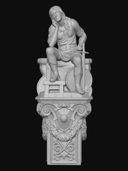 3D model for Pensive Knight