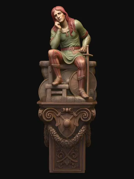 3D model for Pensive Knight