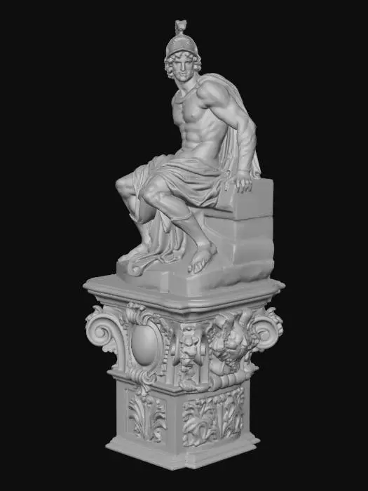 3D model for Seated Warrior