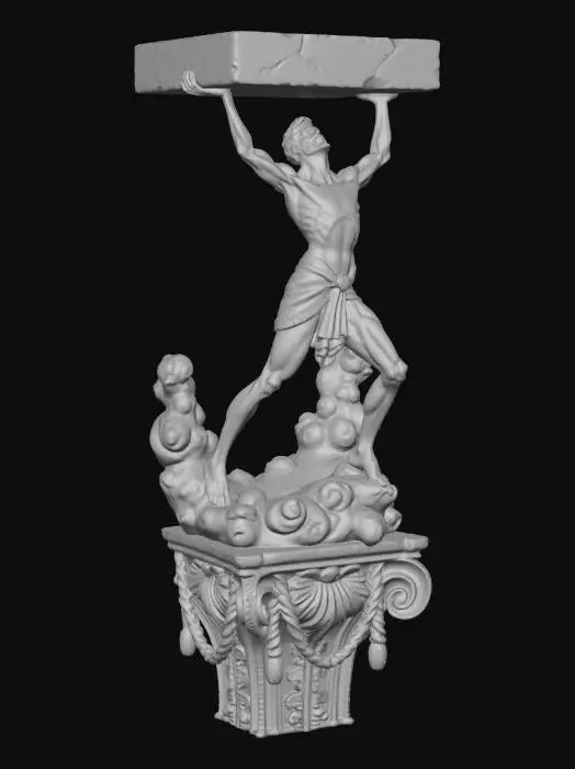 3D model for Hercules Lifting a Stone