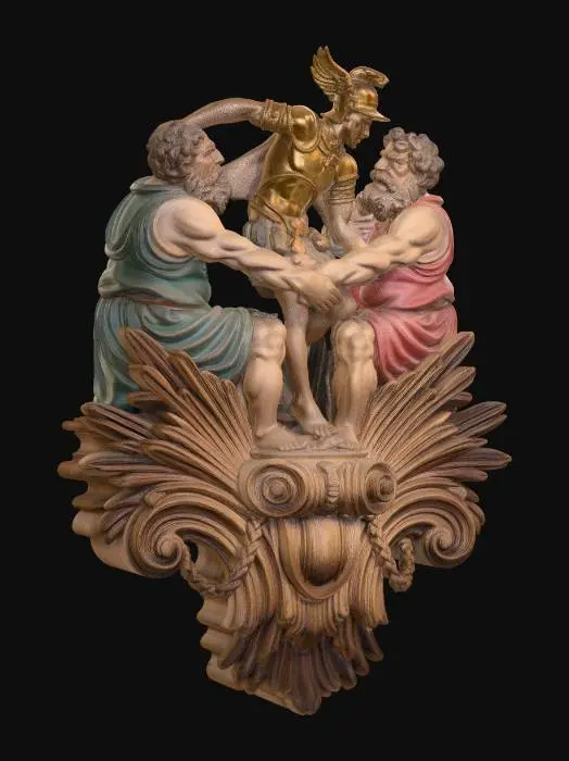 3D model for Warrior Between Wrestlers